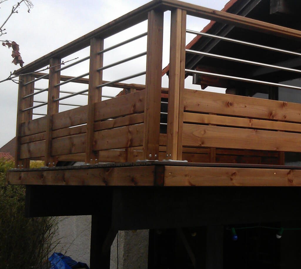 Construction d'une terrasse en bois